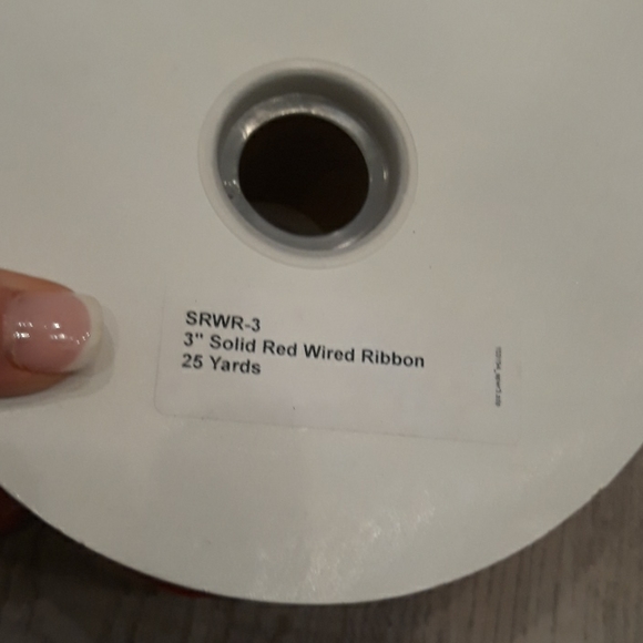 LOT of 3" Solid red wired Ribbon Gift Crafts total of 75 yards - 25 each roll - Picture 4 of 4